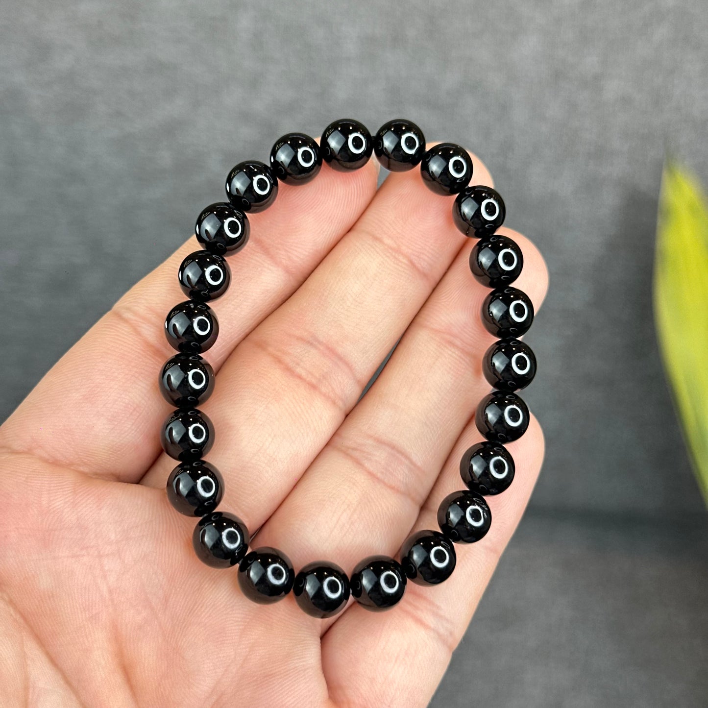 Natural Black Tourmaline Bracelet Size 8 mm