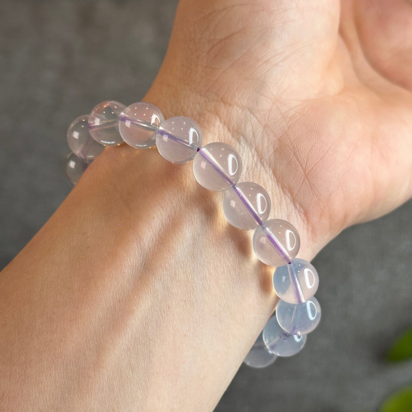 Lavender Moon Quartz Bracelet Size 10.5 mm