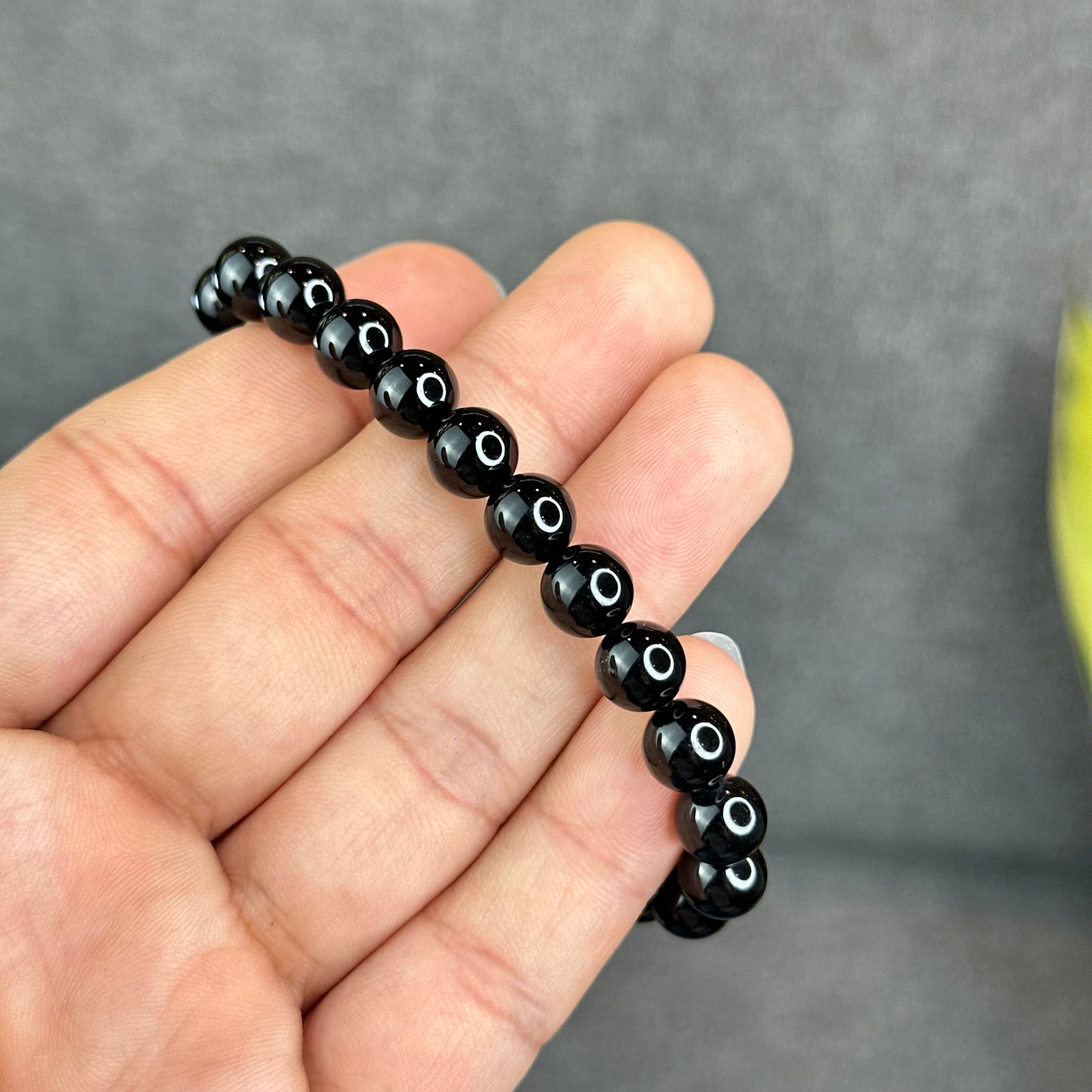 Natural Black Tourmaline Bracelet Size 8 mm