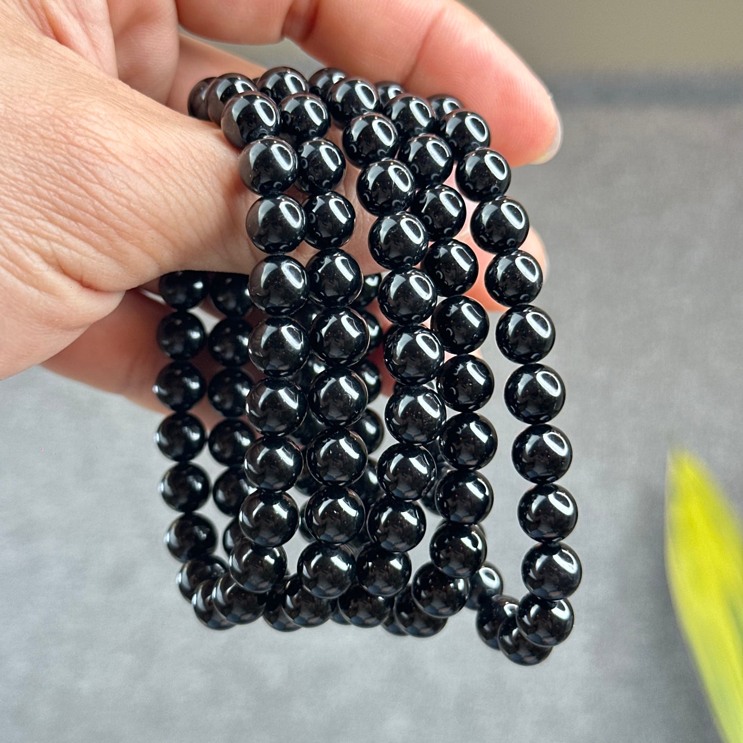 Natural Black Tourmaline Bracelet Size 8 mm