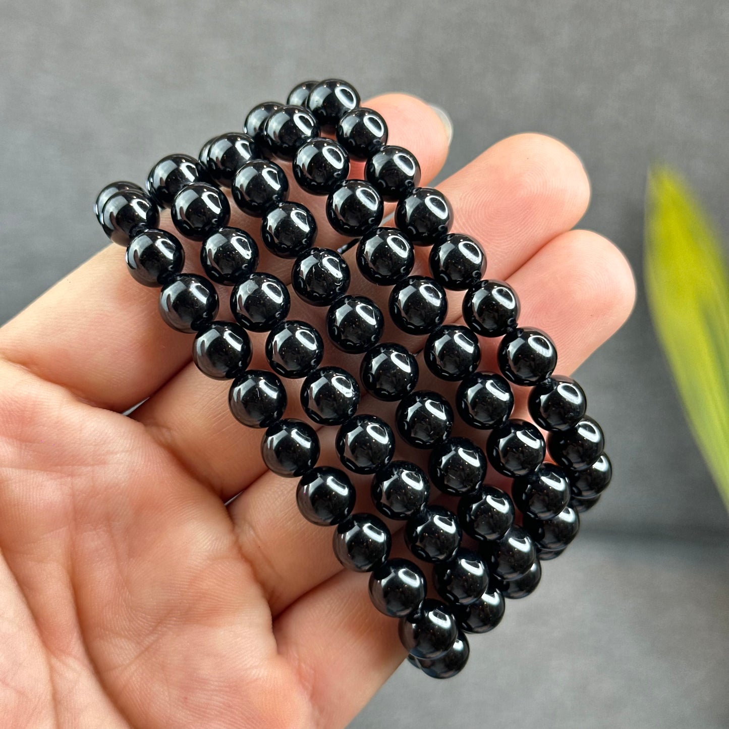 Natural Black Tourmaline Bracelet Size 8 mm