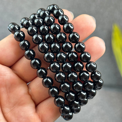 Natural Black Tourmaline Bracelet Size 8 mm
