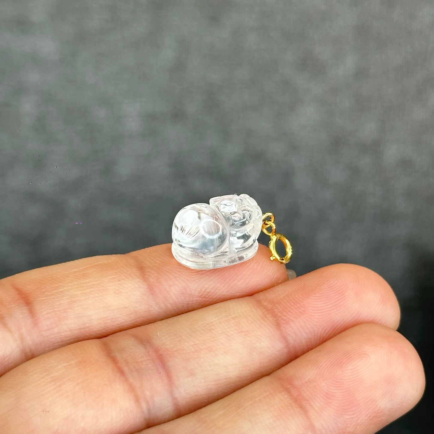 Natural Koi Fish Quartz Pixiu Charm