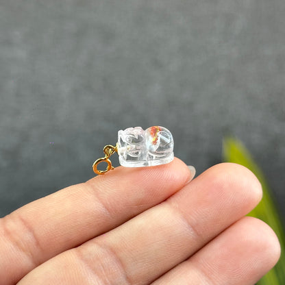 Natural Koi Fish Quartz Pixiu Charm