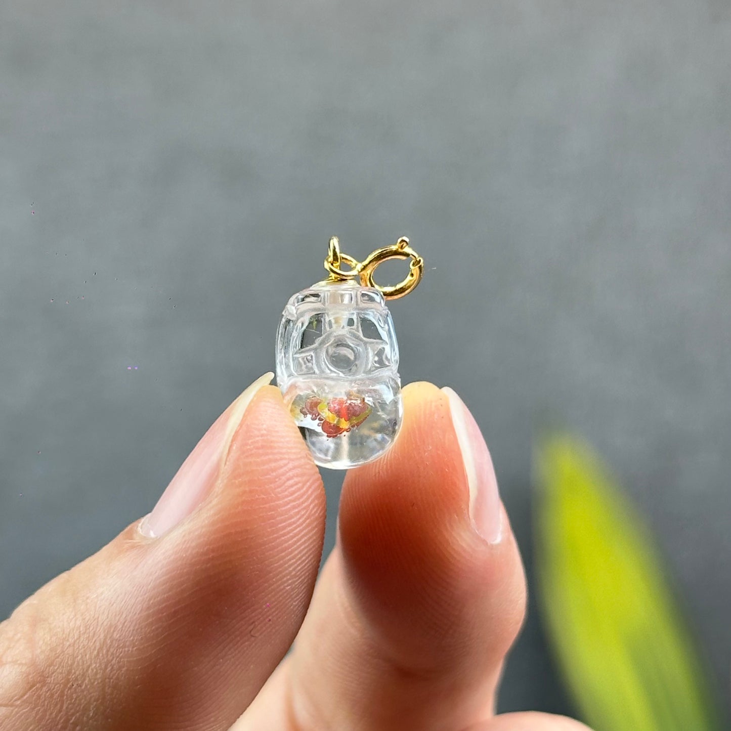 Natural Koi Fish Quartz Pixiu Charm