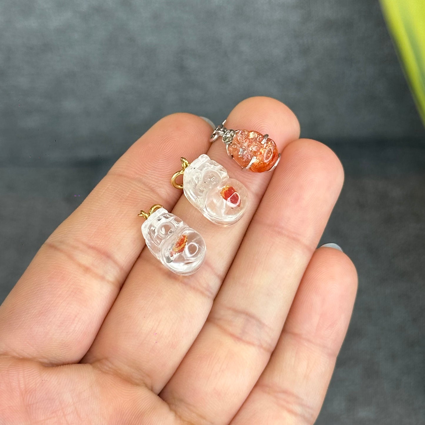 Natural Koi Fish Quartz Pixiu Charm