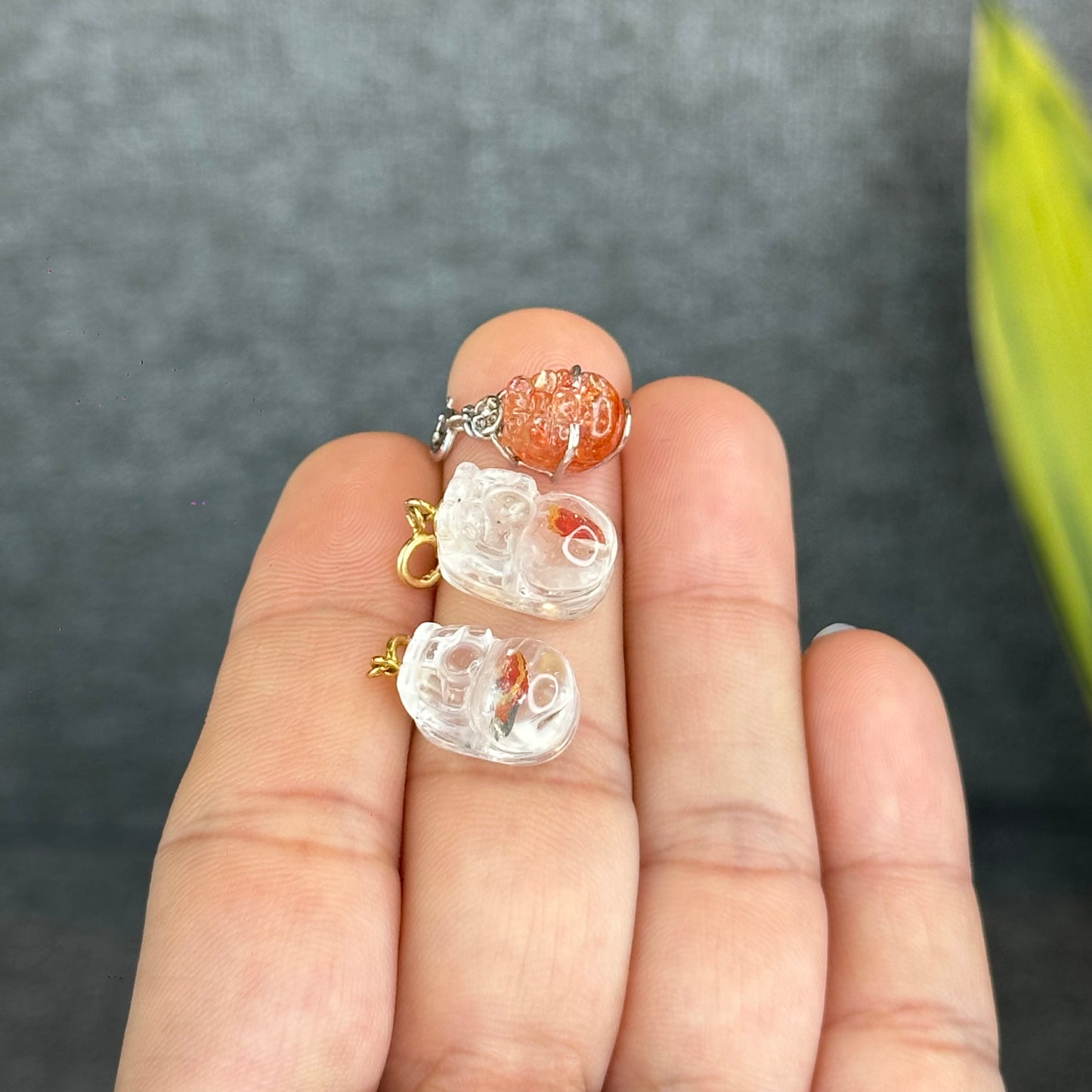 Natural Koi Fish Quartz Pixiu Charm