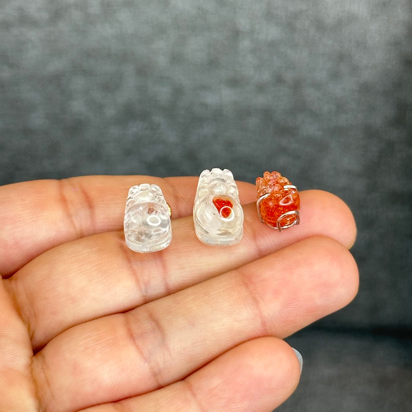 Natural Koi Fish Quartz Pixiu Charm