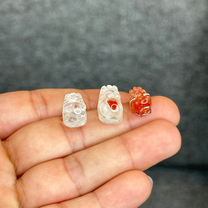 Natural Koi Fish Quartz Pixiu Charm