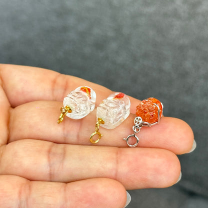 Natural Koi Fish Quartz Pixiu Charm