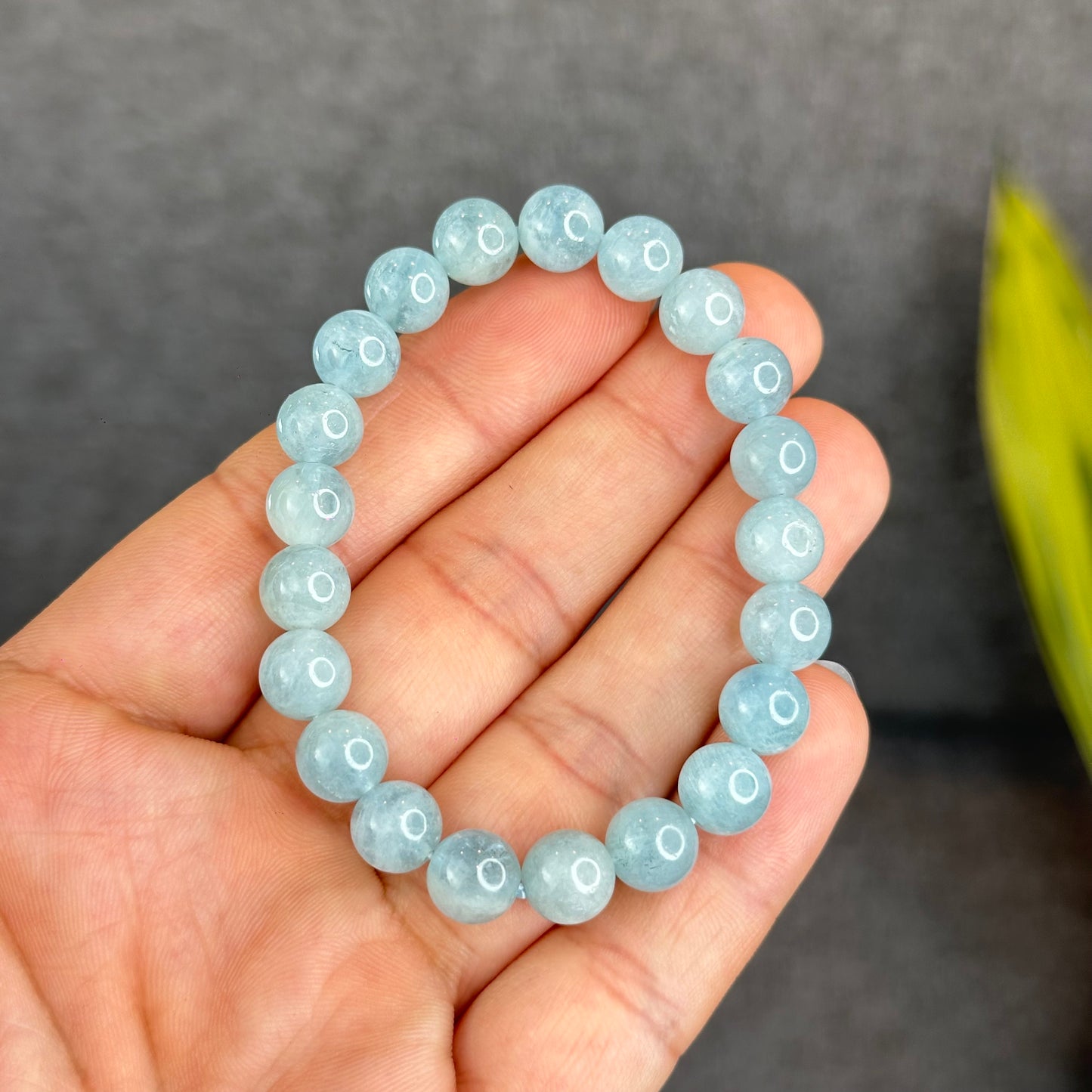 Natural Aquamarine Bracelet Size 8 mm