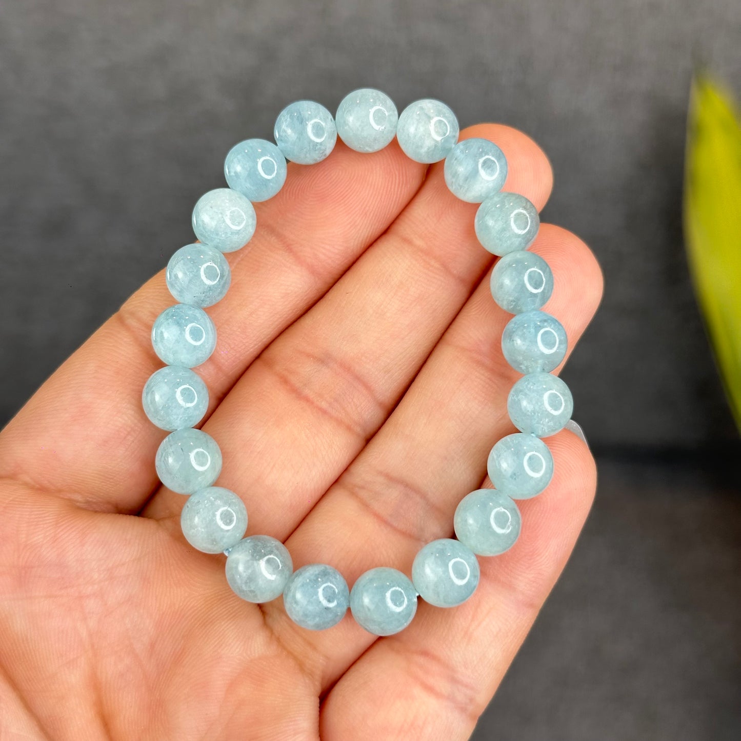 Natural Aquamarine Bracelet Size 8 mm