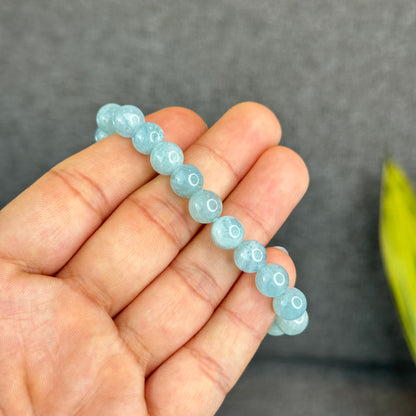 Natural Aquamarine Bracelet Size 8 mm