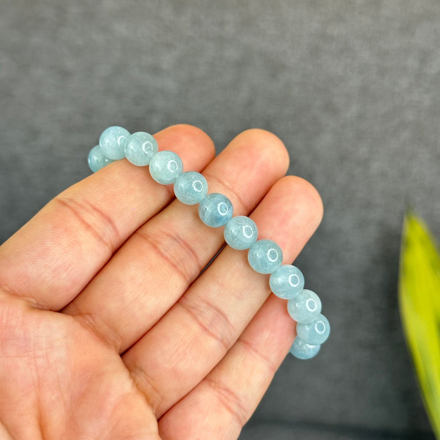 Natural Aquamarine Bracelet Size 8 mm