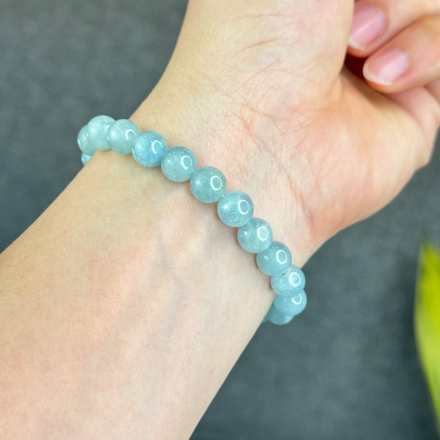 Natural Aquamarine Bracelet Size 8 mm