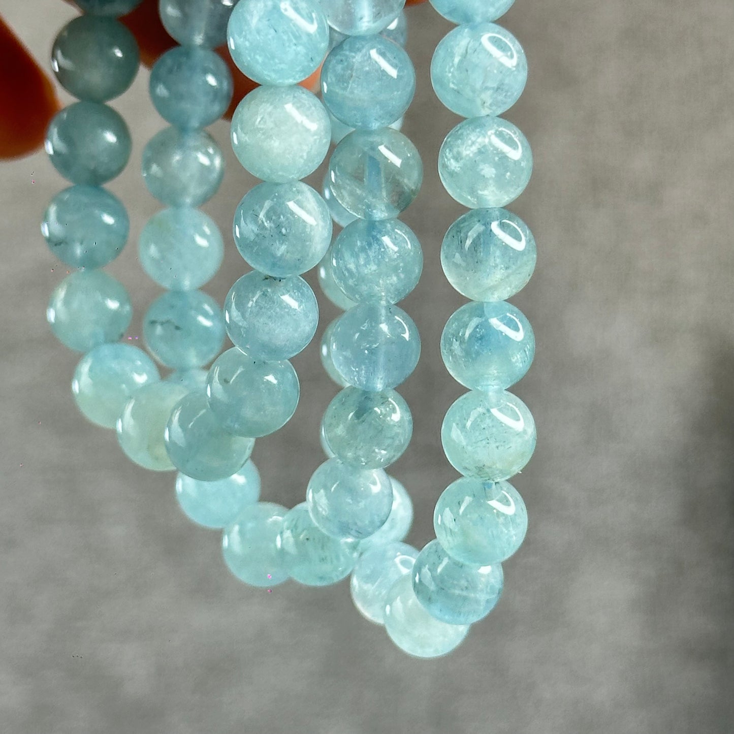 Natural Aquamarine Bracelet Size 8 mm
