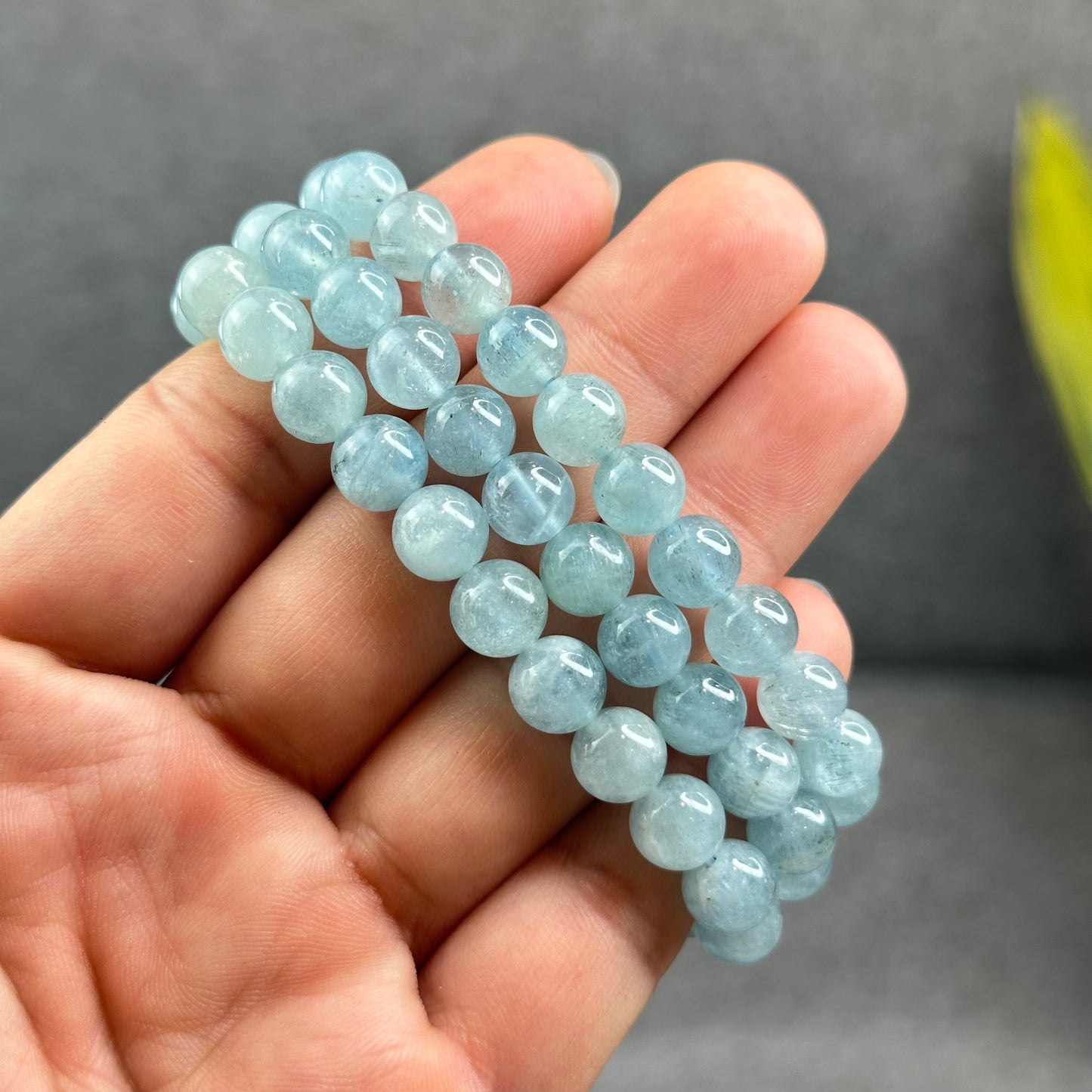 Natural Aquamarine Bracelet Size 8 mm