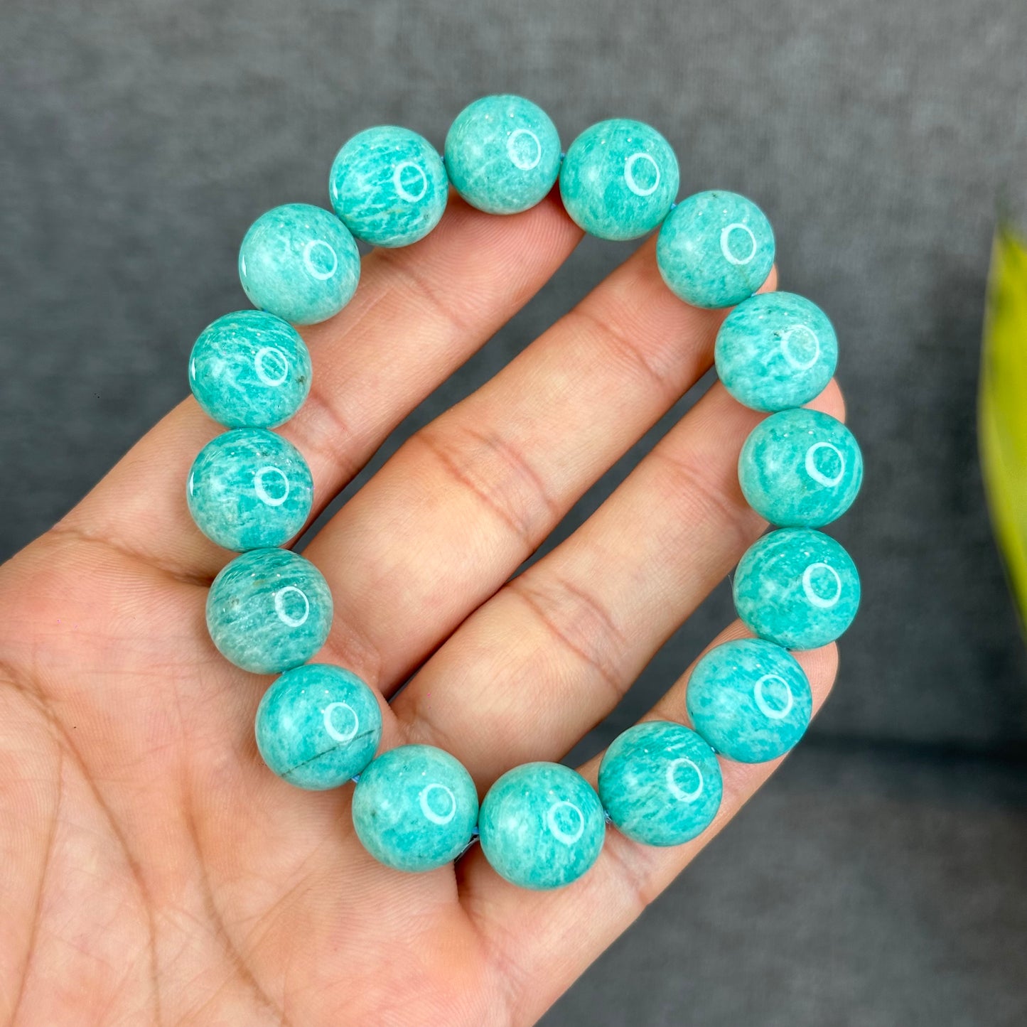 Natural Amazonite Bracelet Size 13.5 mm