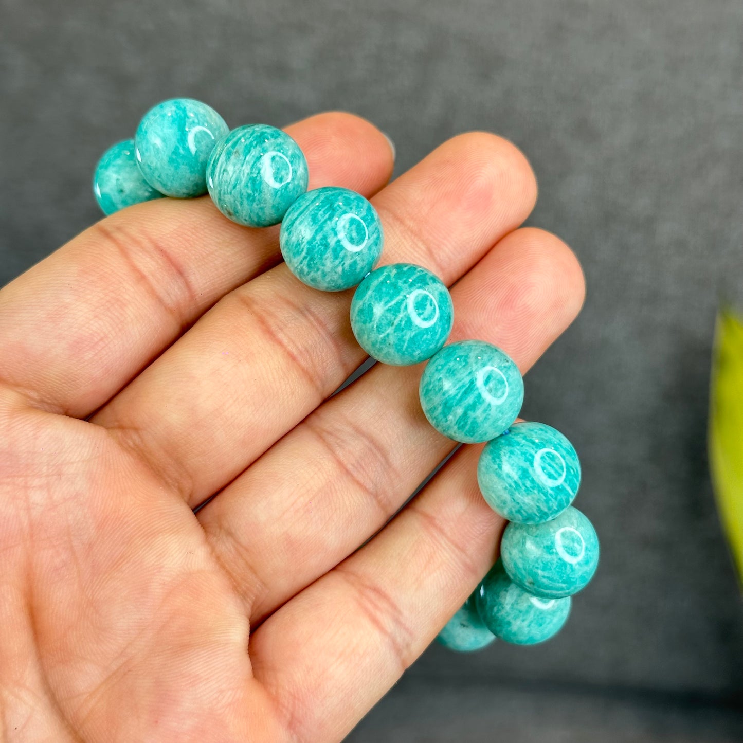 Natural Amazonite Bracelet Size 13.5 mm