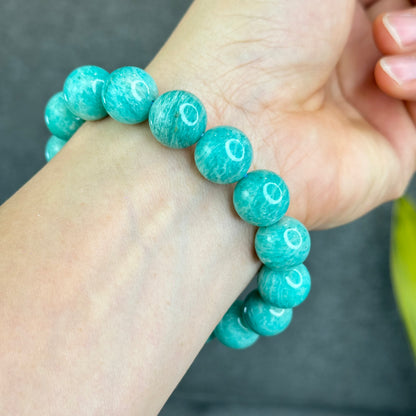 Natural Amazonite Bracelet Size 13.5 mm