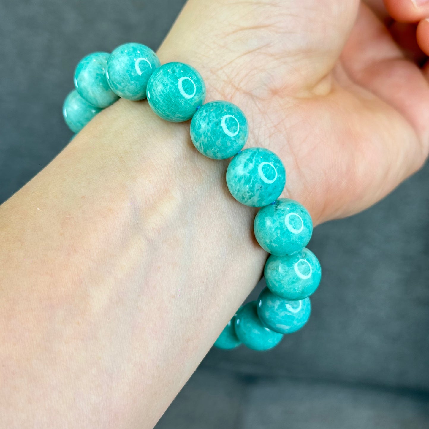 Natural Amazonite Bracelet Size 13.5 mm