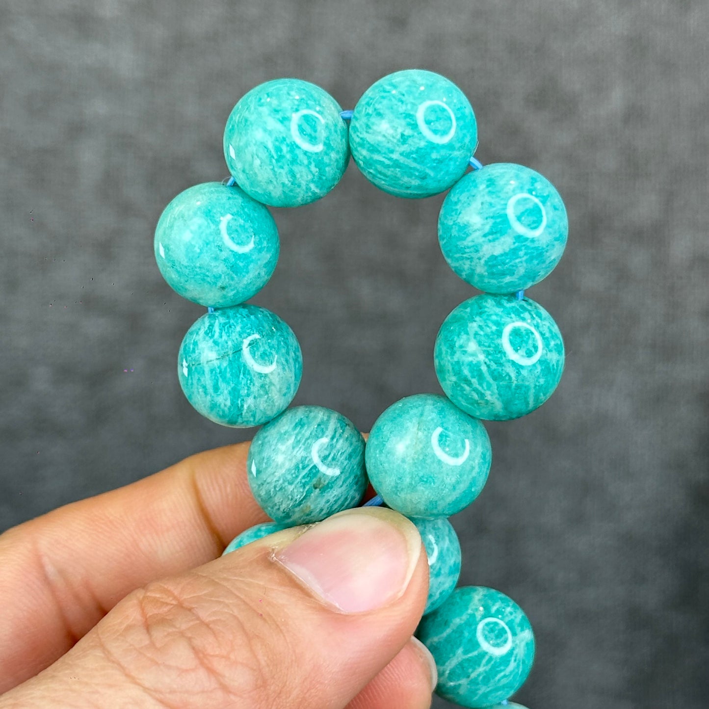 Natural Amazonite Bracelet Size 13.5 mm