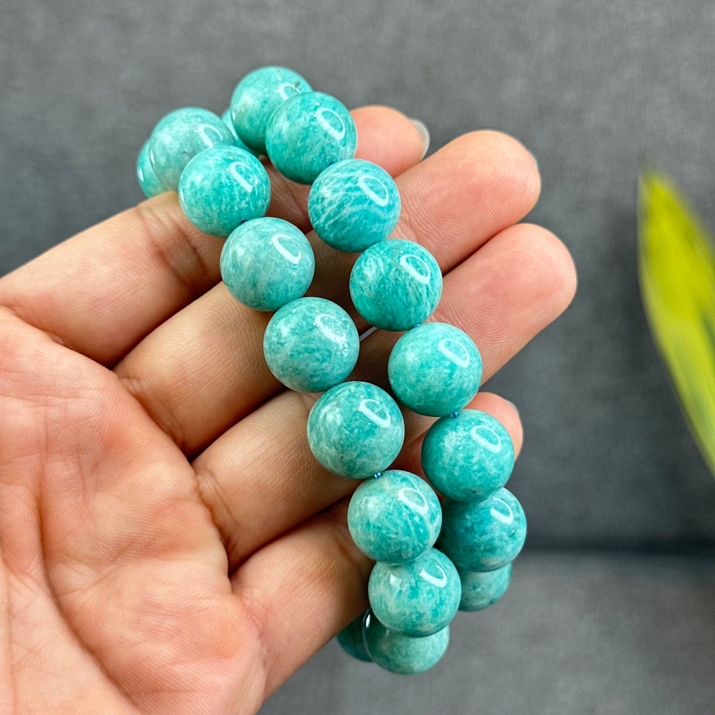 Natural Amazonite Bracelet Size 13.5 mm