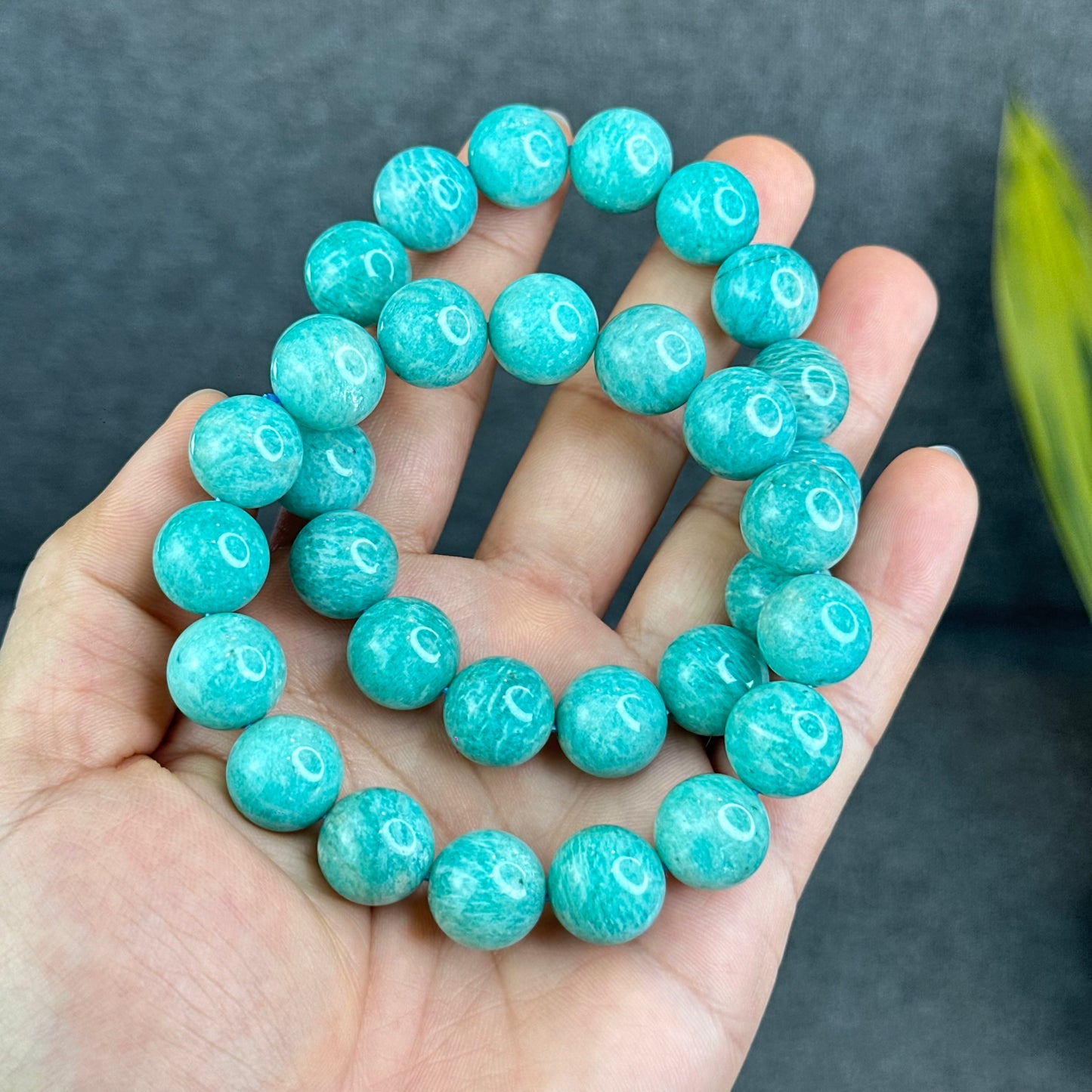 Natural Amazonite Bracelet Size 13.5 mm