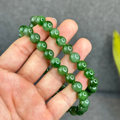 Natural Nephirite Jade Necklace Size 9.5-10 mm