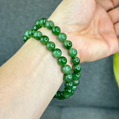 Natural Nephirite Jade Necklace Size 9.5-10 mm
