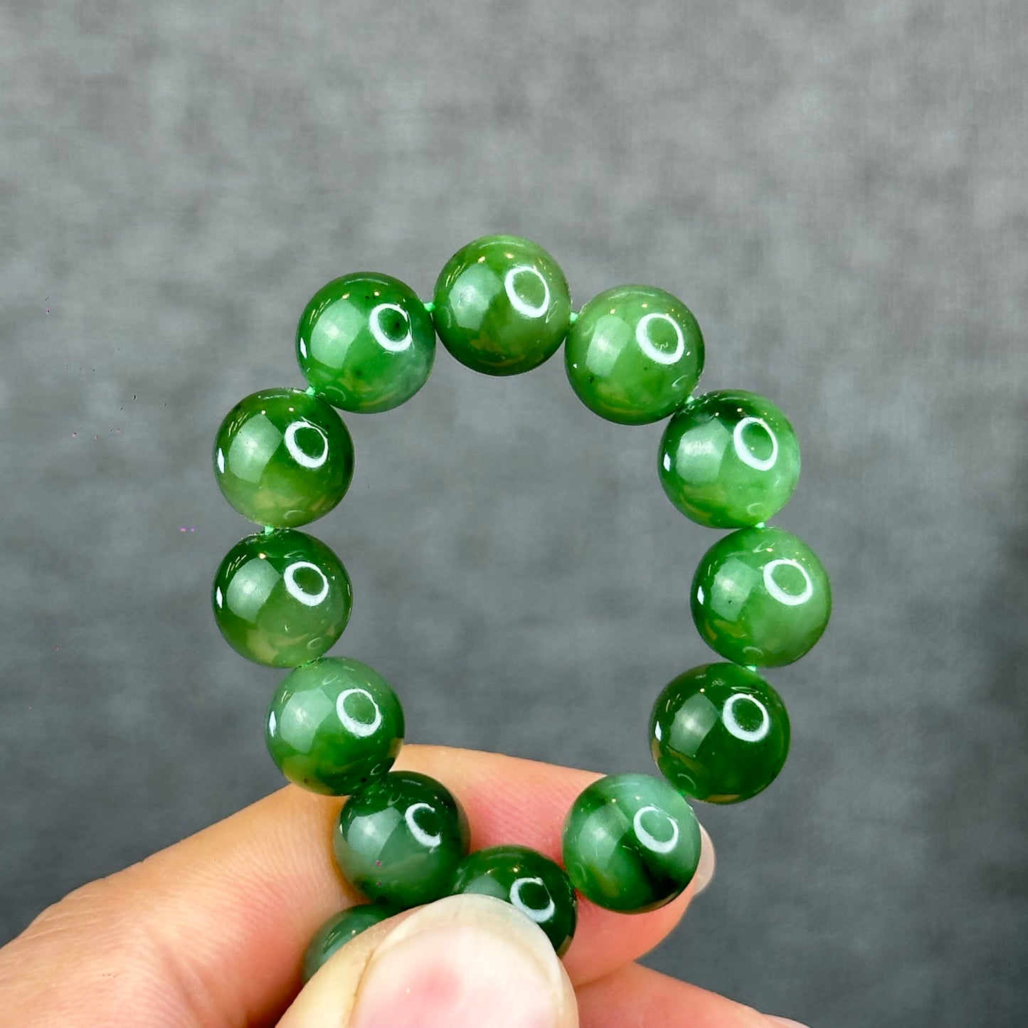 Natural Nephirite Jade Necklace Size 9.5-10 mm