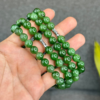 Natural Nephirite Jade Necklace Size 9.5-10 mm