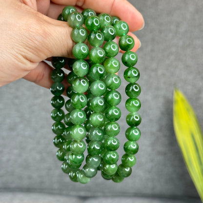 Natural Nephirite Jade Necklace Size 9.5-10 mm