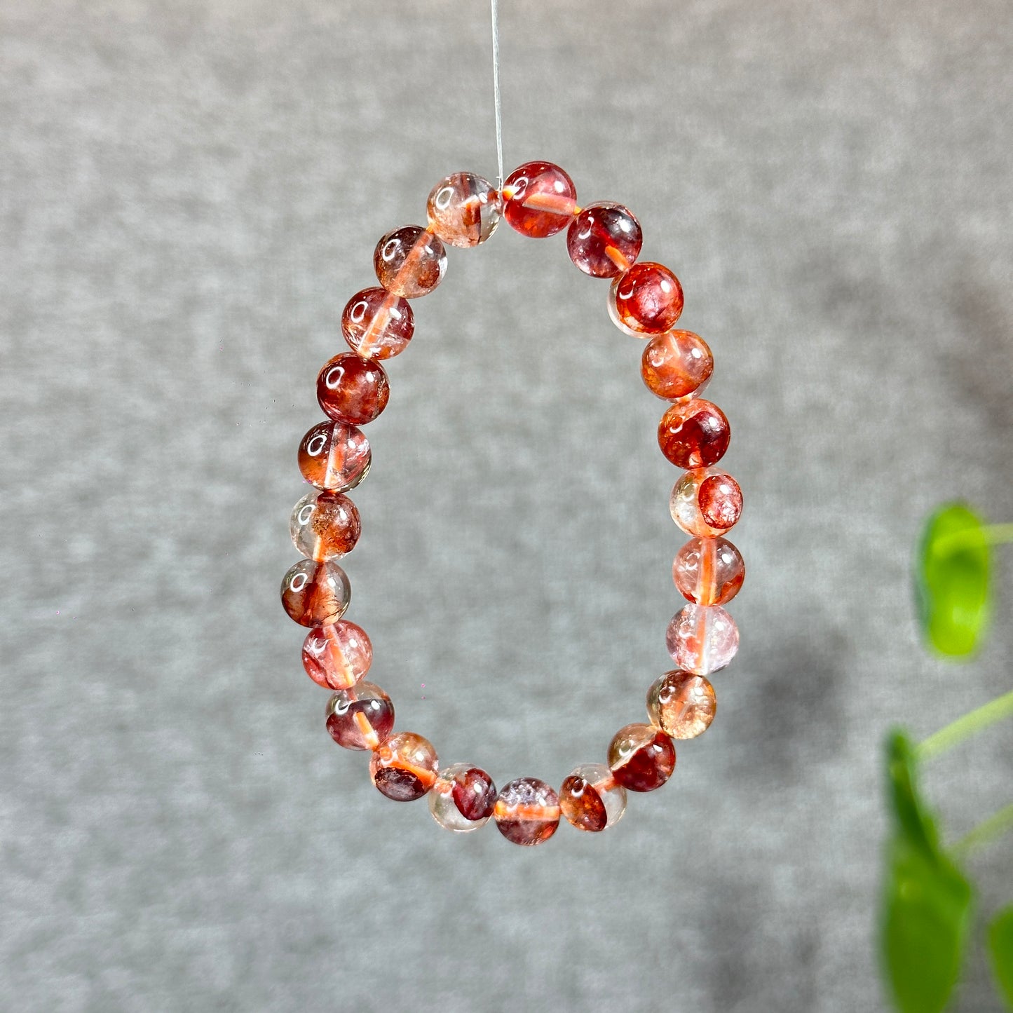 Clear Fire Quartz Bracelet Size 8 mm