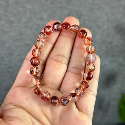 Clear Fire Quartz Bracelet Size 8 mm