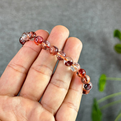 Clear Fire Quartz Bracelet Size 8 mm