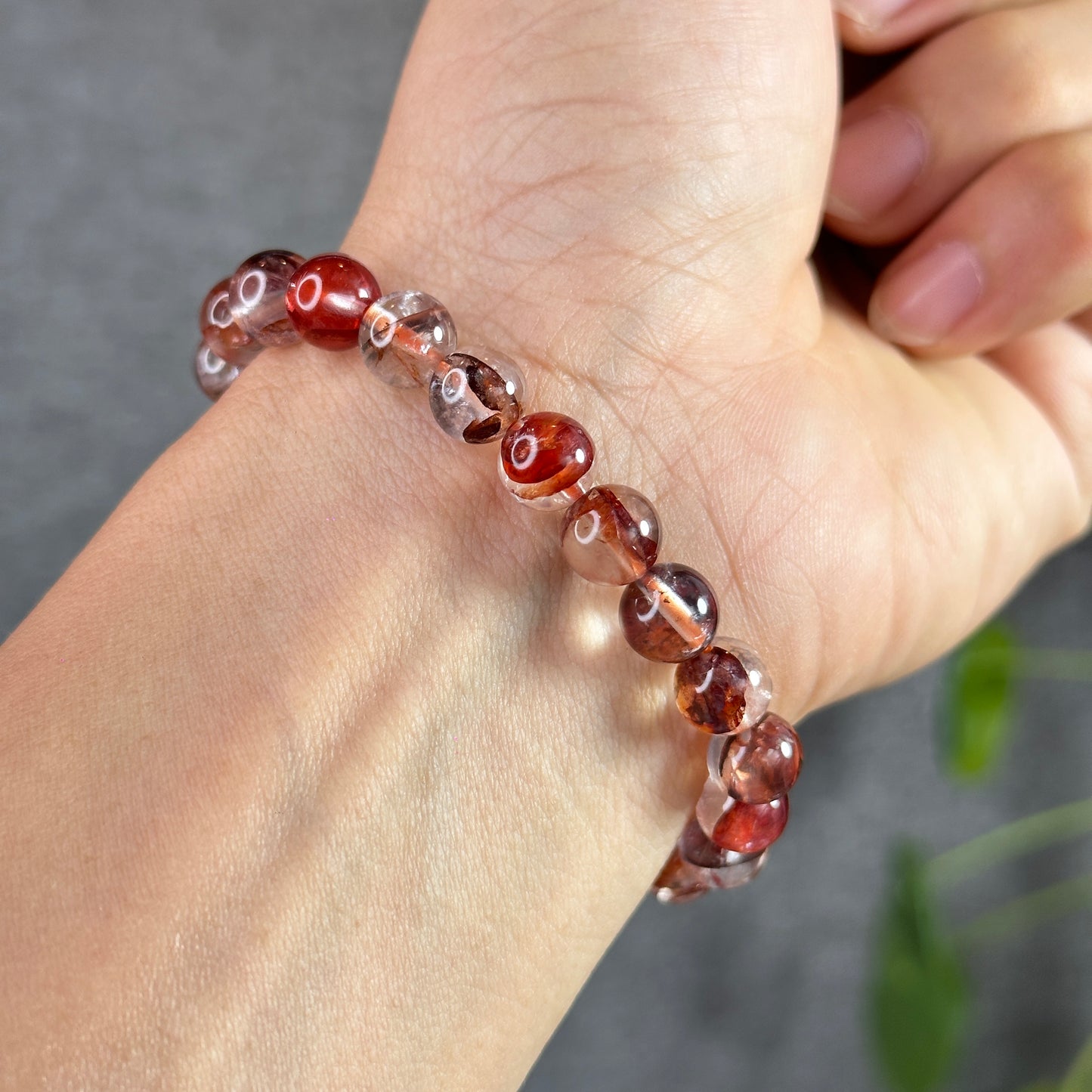 Clear Fire Quartz Bracelet Size 8 mm