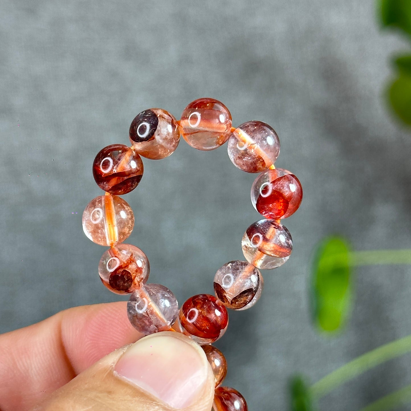 Clear Fire Quartz Bracelet Size 8 mm