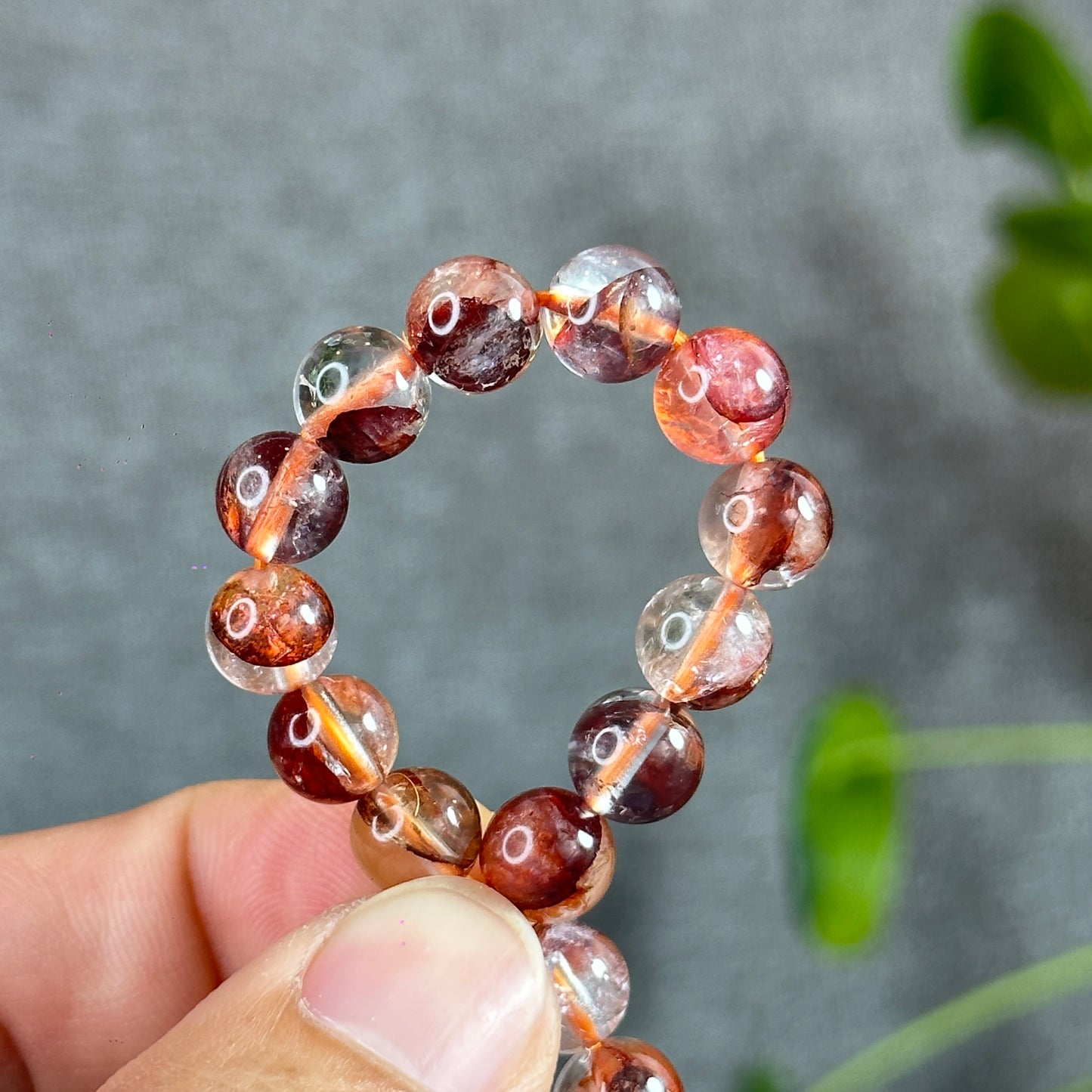 Clear Fire Quartz Bracelet Size 8 mm