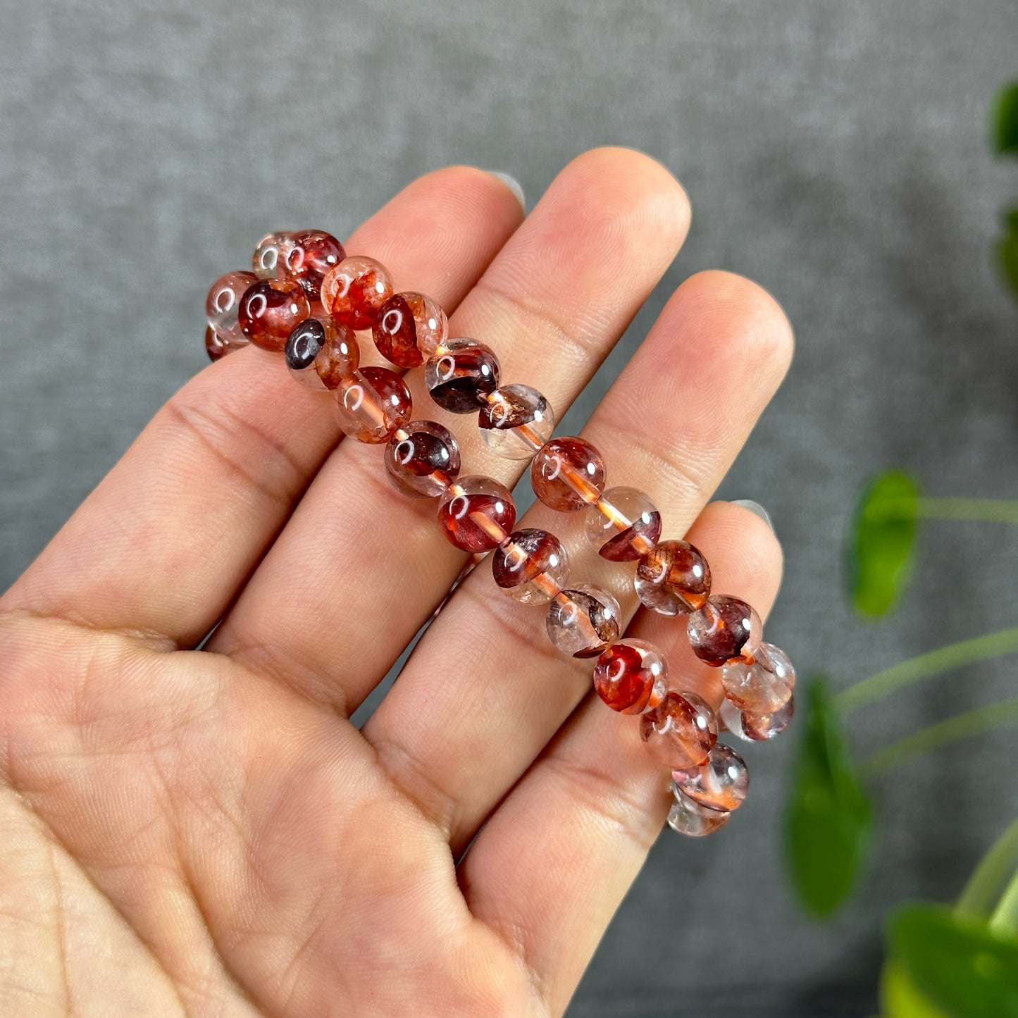 Clear Fire Quartz Bracelet Size 8 mm