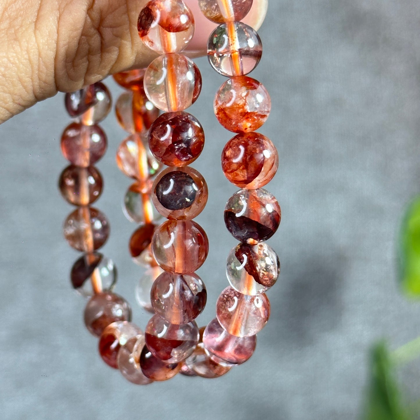 Clear Fire Quartz Bracelet Size 8 mm