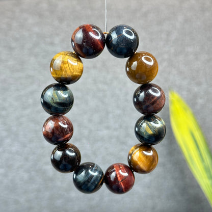 Natural Multi Colour Tiger Eye Bracelet Size 18 mm