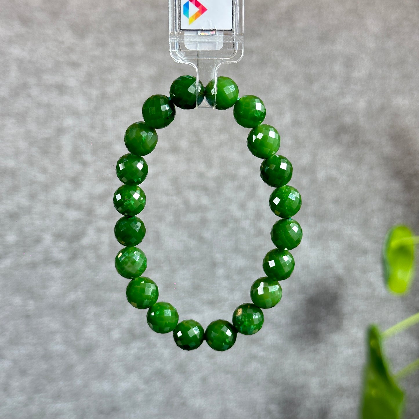 Faceted Nephrite Jade VIP Bracelet Size 9 mm