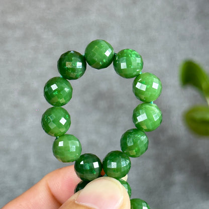 Faceted Nephrite Jade VIP Bracelet Size 9 mm