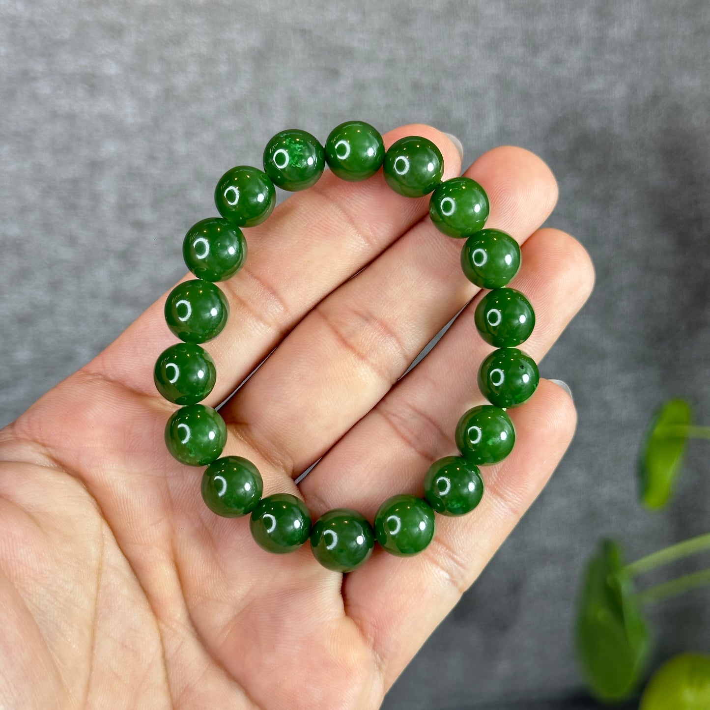 Nephrite Jade VIP Bracelet Size 10 mm