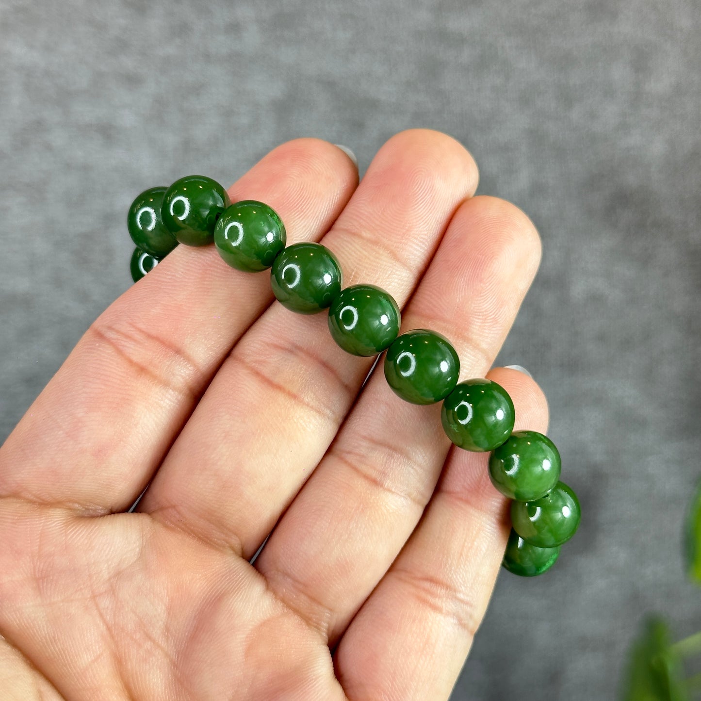 Nephrite Jade VIP Bracelet Size 10 mm