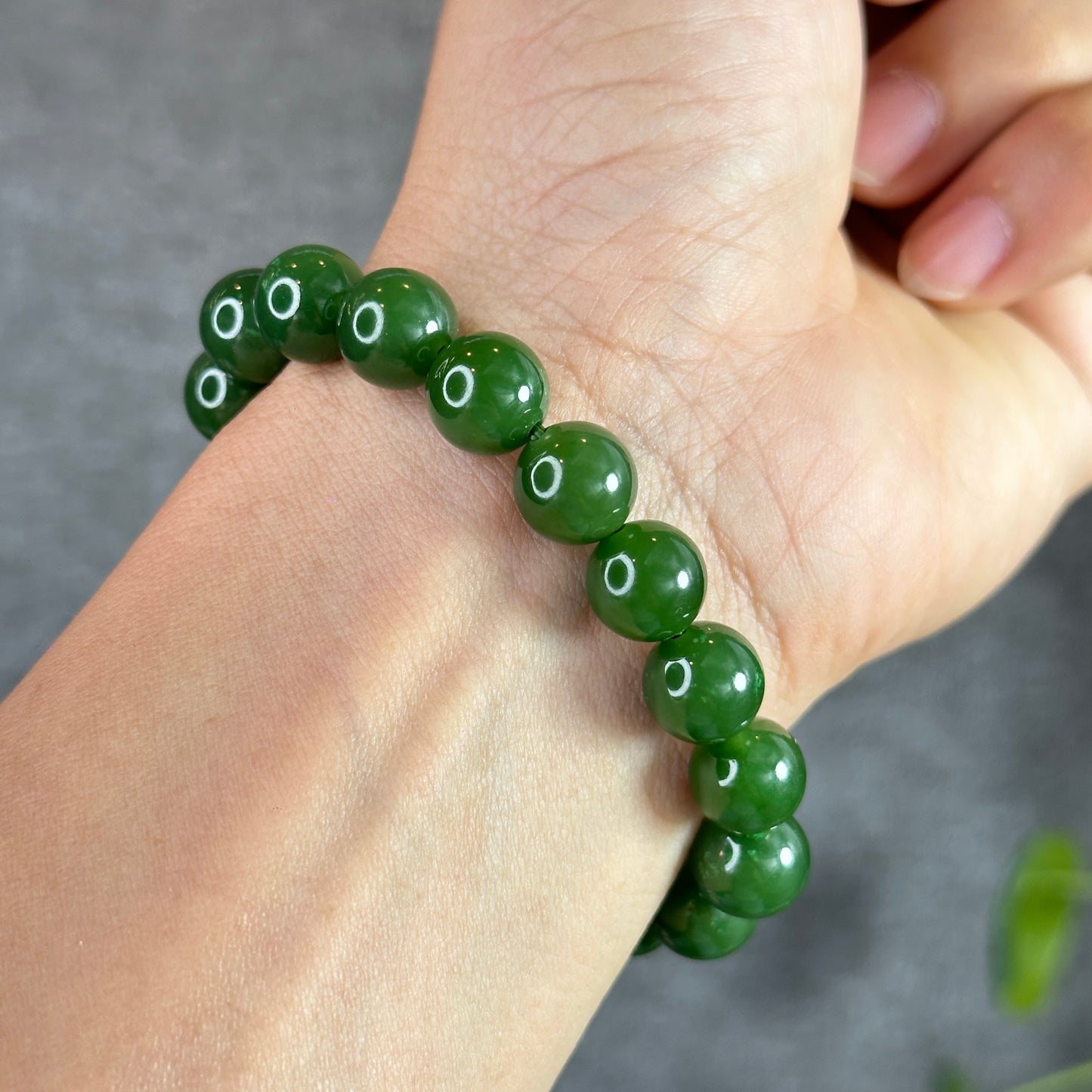 Nephrite Jade VIP Bracelet Size 10 mm