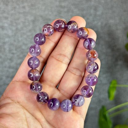 Amethyst Cacoxenite Bracelet Size 11 mm