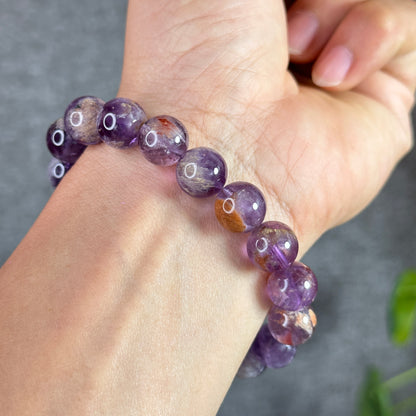 Amethyst Cacoxenite Bracelet Size 11 mm