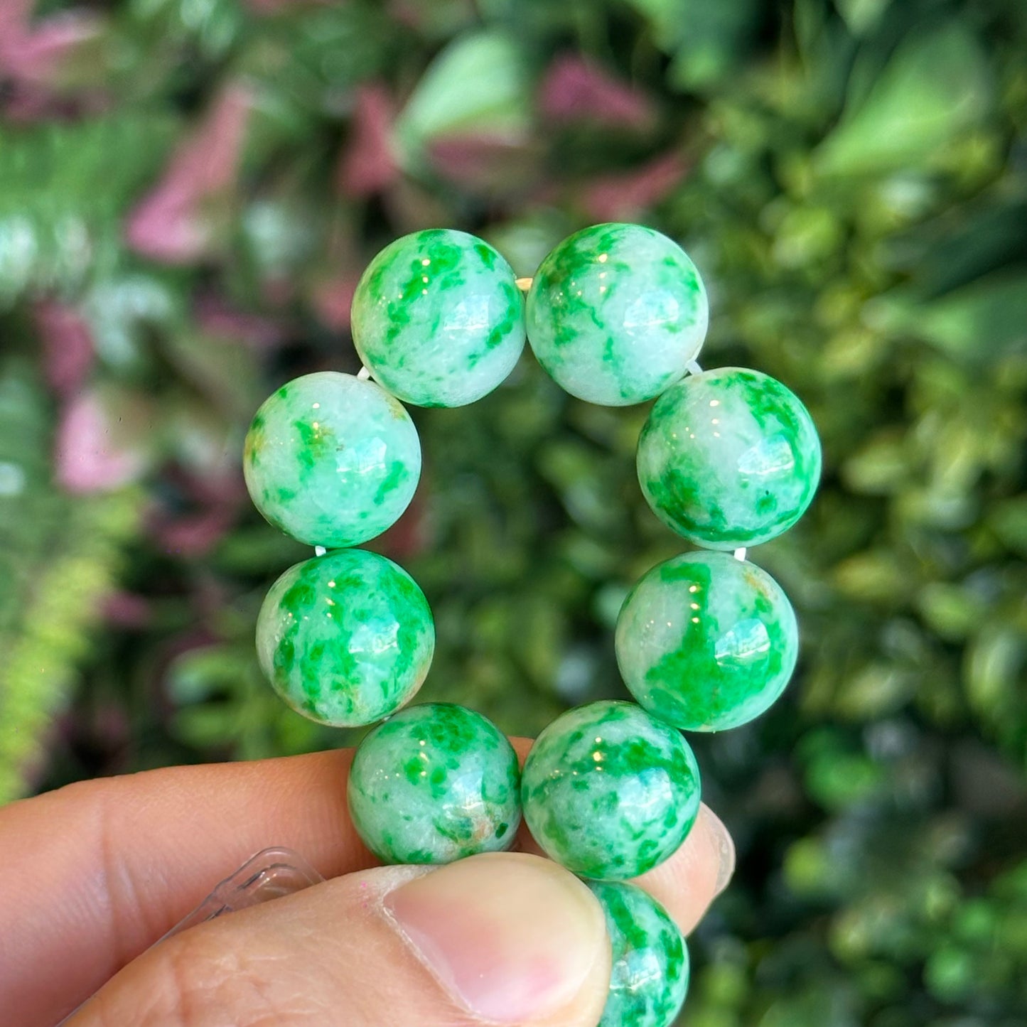 Bright Apple Green Natural Jadeite Jade Bracelet Type A Size 12.5 mm